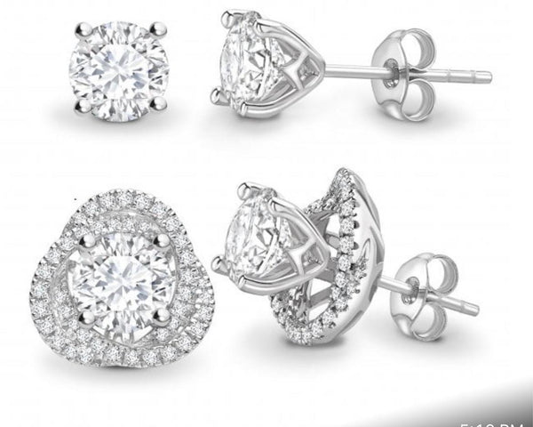 Round Trinity Detachable Earrings
